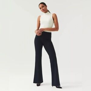 SPANX - NWT Women’s Black The Perfect Double Slit Pant Flare Wide Leg Size M